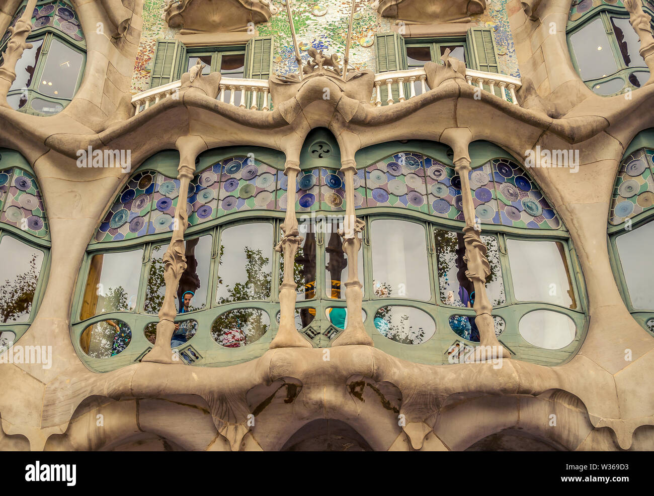 Due to the fact that the facade has some curls, this construction is also called by the Bartenders, La Pedrera, which means `a place where the stone i Stock Photo